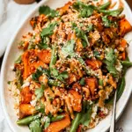 Gochujang Peanut Sweet Potato Salad with Green Beans