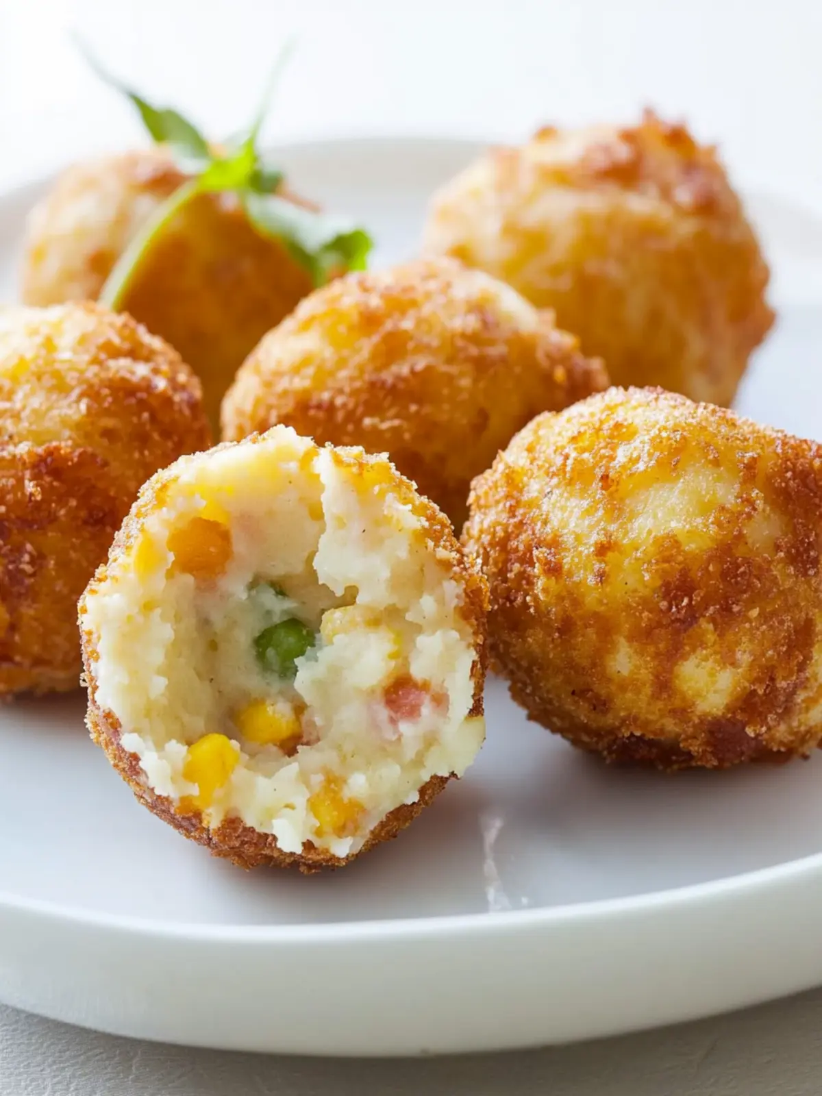 Cheesy Fried Mashed Potato Balls with Crispy Bacon Delight 5 Cheesy Fried Mashed Potato Balls