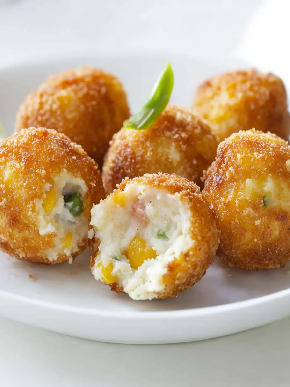 Cheesy Fried Mashed Potato Balls with Crispy Bacon Delight 4 Cheesy Fried Mashed Potato Balls