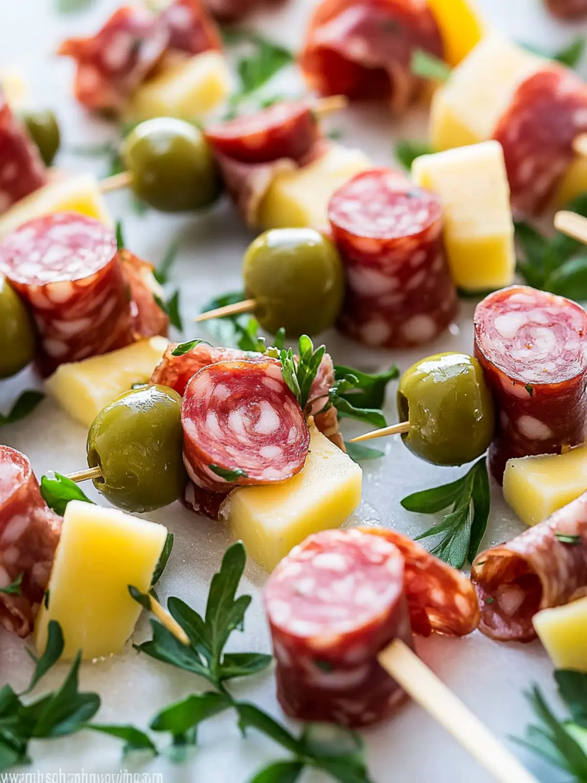 Salami and Cheese Skewers: Easy Party Appetizer Magic 5 Salami and Cheese Skewers