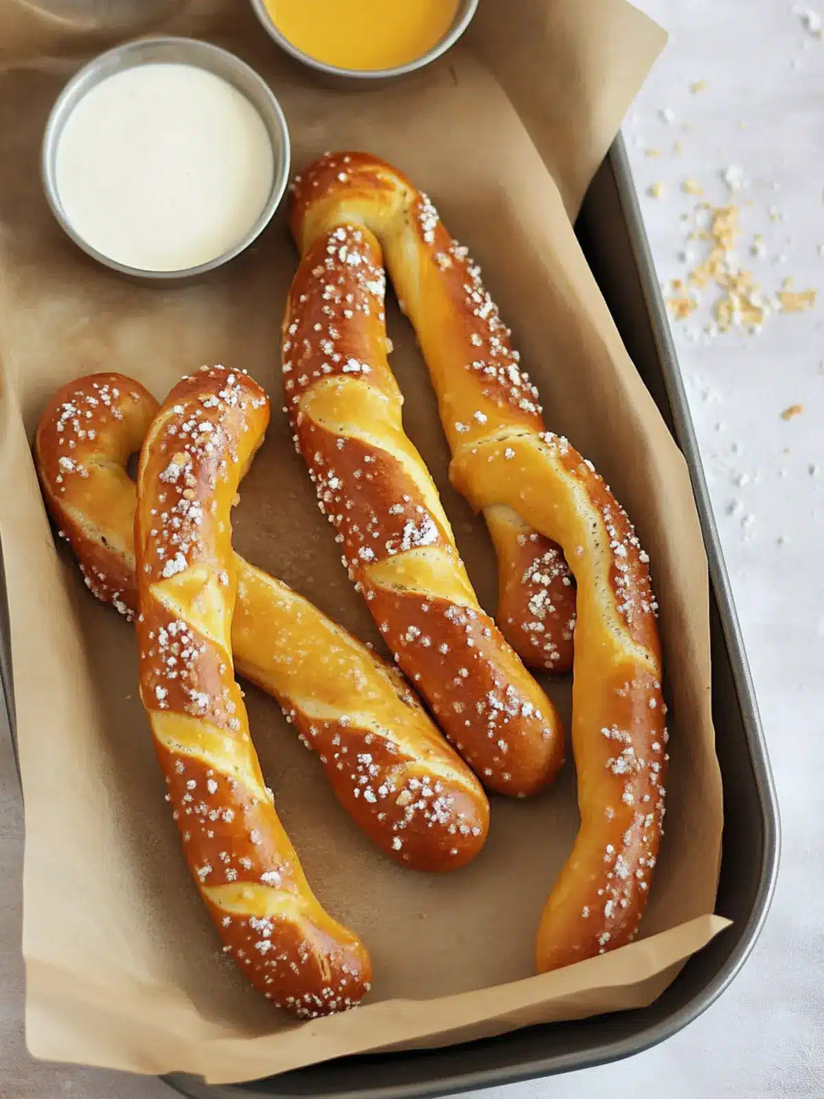Homemade German Soft Pretzel Sticks: Easy and Irresistible! 3 German Soft Pretzel Sticks