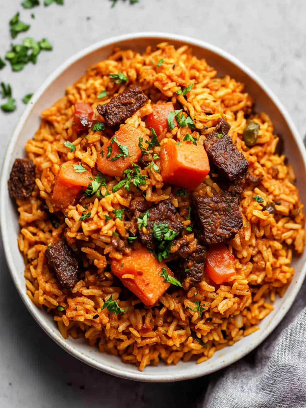 Savor Jollof Rice Like Never Before with Sirloin Steak Bliss 3 Jollof Rice
