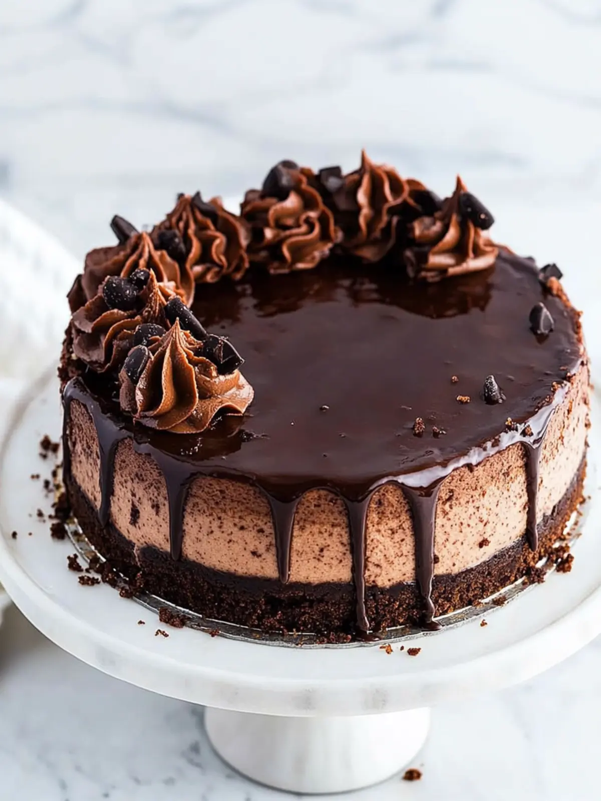 Decadent No Bake Hot Fudge Brownie Cheesecake Delight 2 No Bake, Hot Fudge Brownie Cheesecake