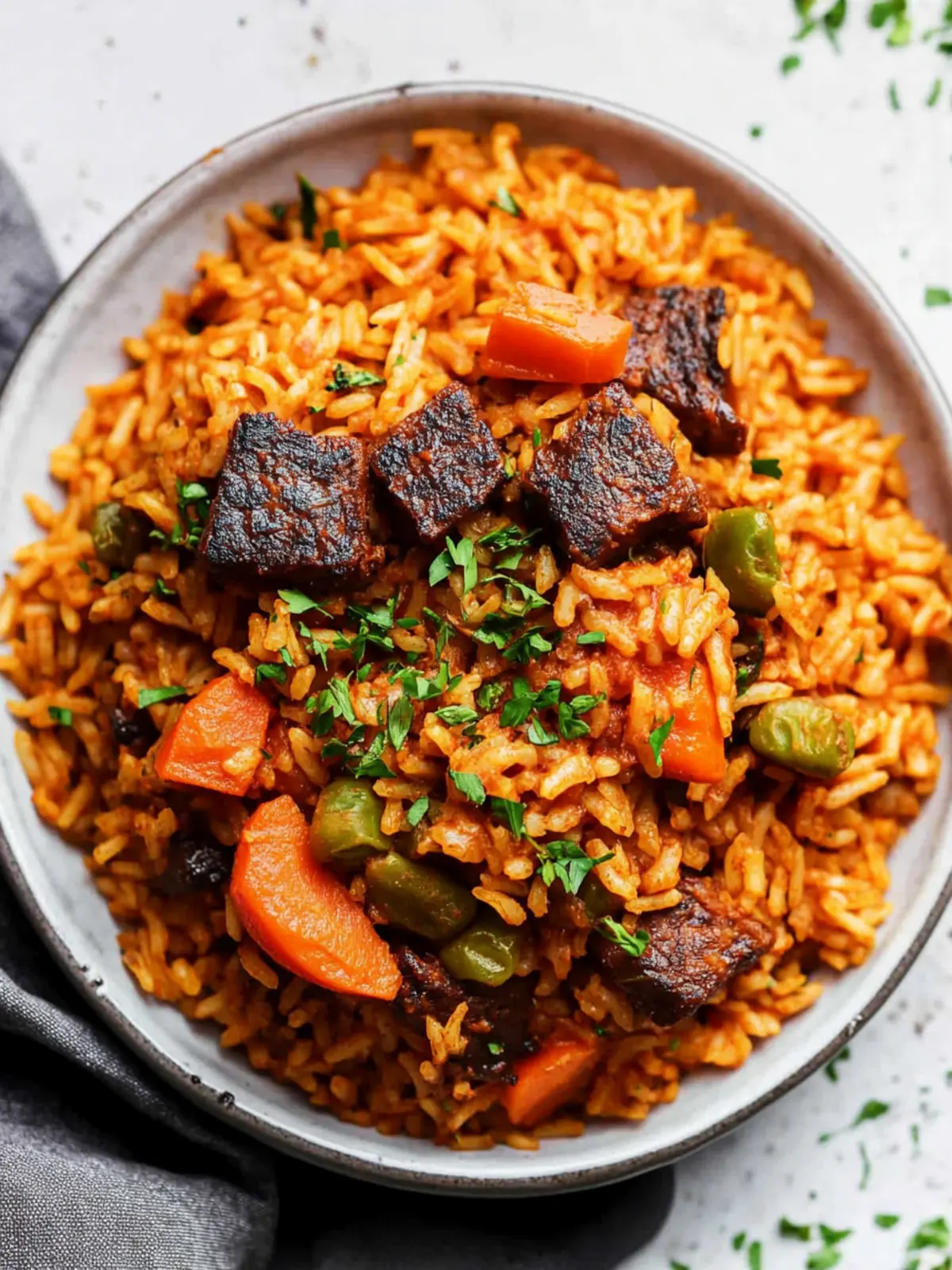Savor Jollof Rice Like Never Before with Sirloin Steak Bliss 5 Jollof Rice