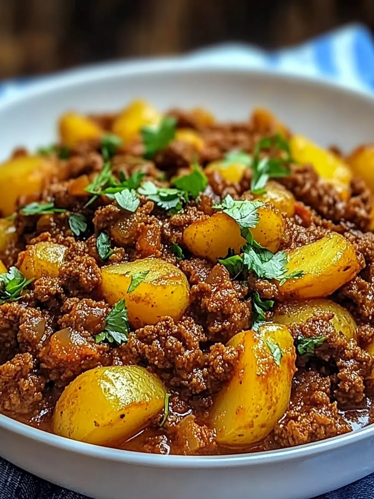 Aloo Keema Ground Meat with Potatoes