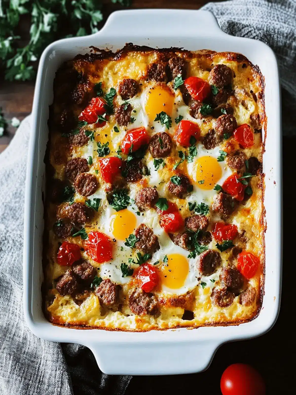 Easy Make-Ahead Sausage & Egg Breakfast Casserole