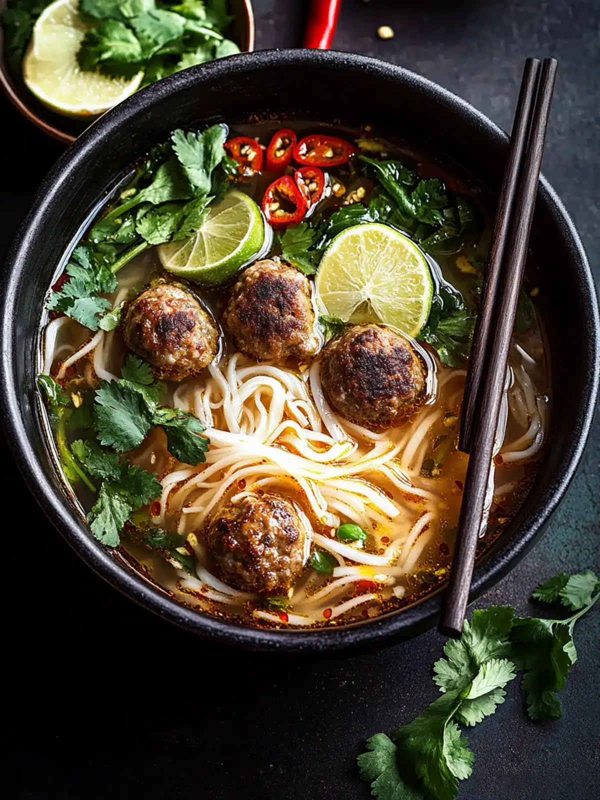 Quick Thai Meatball Noodle Soup that Warms Your Soul 2 Quick Thai Meatball Noodle Soup