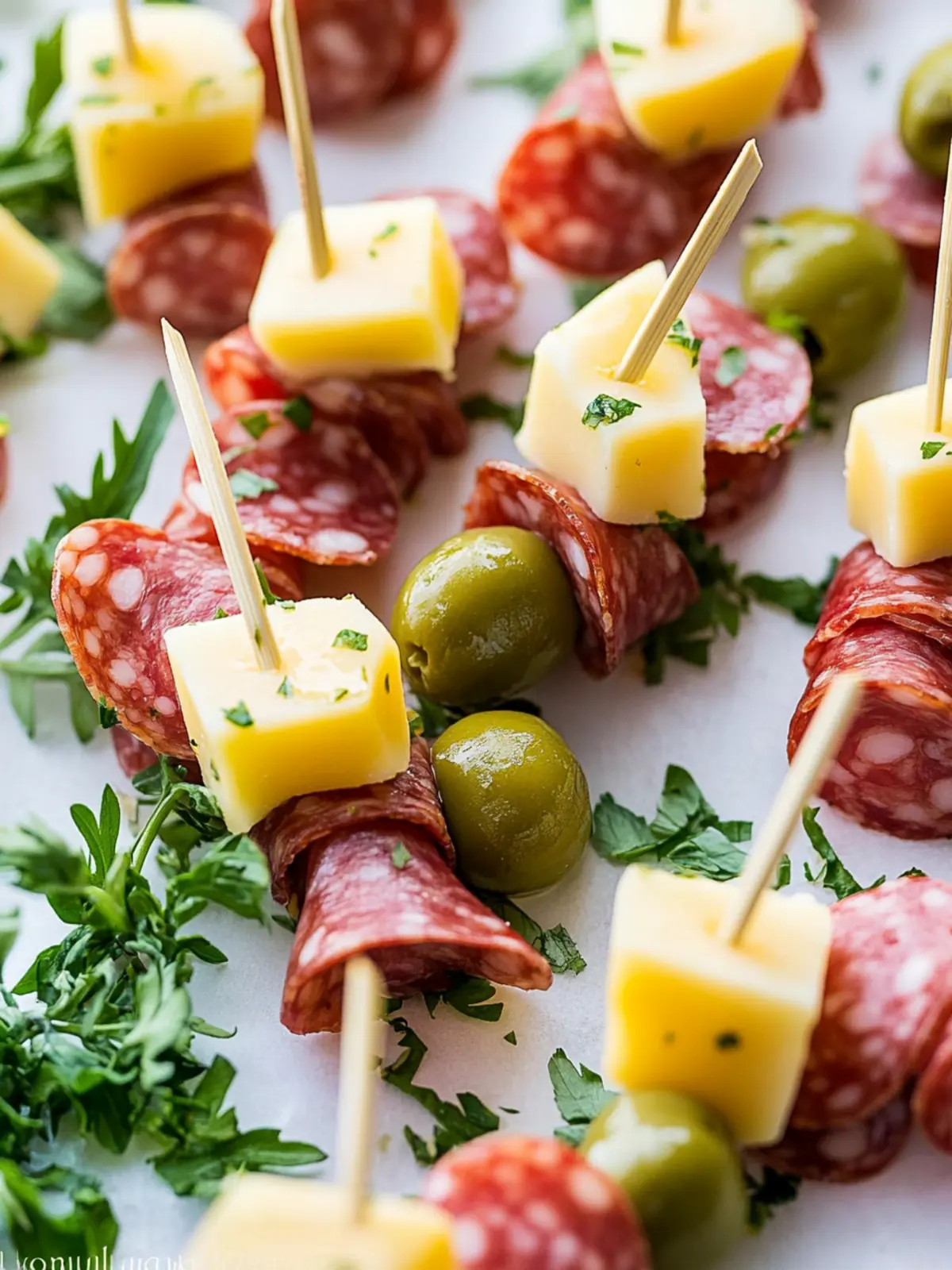 Salami and Cheese Skewers: Easy Party Appetizer Magic 2 Salami and Cheese Skewers
