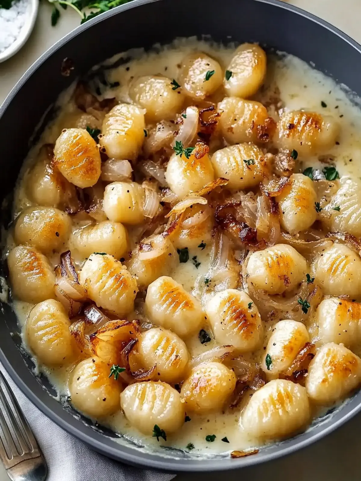 Buttery Gnocchi With Caramelized Onions And Gruyere