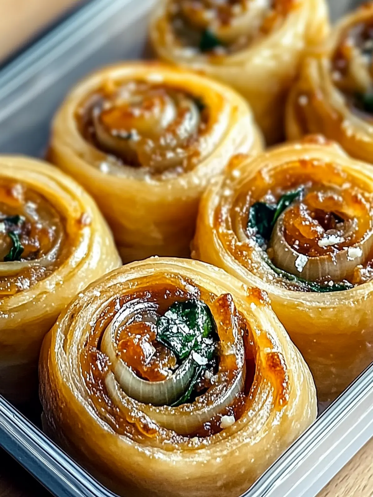 Irresistible Vegan Caramelized Onion & Spinach Pizza Rolls 3 Vegan Caramelized Onion & Spinach Pizza Rolls