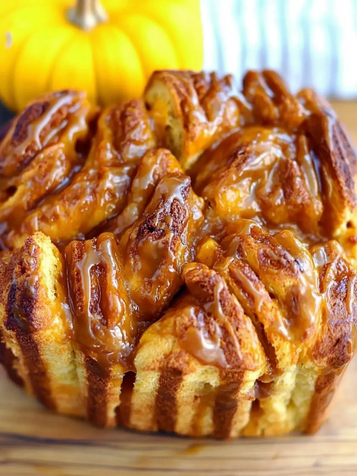 Easy Caramel Pumpkin Pull Apart Bread