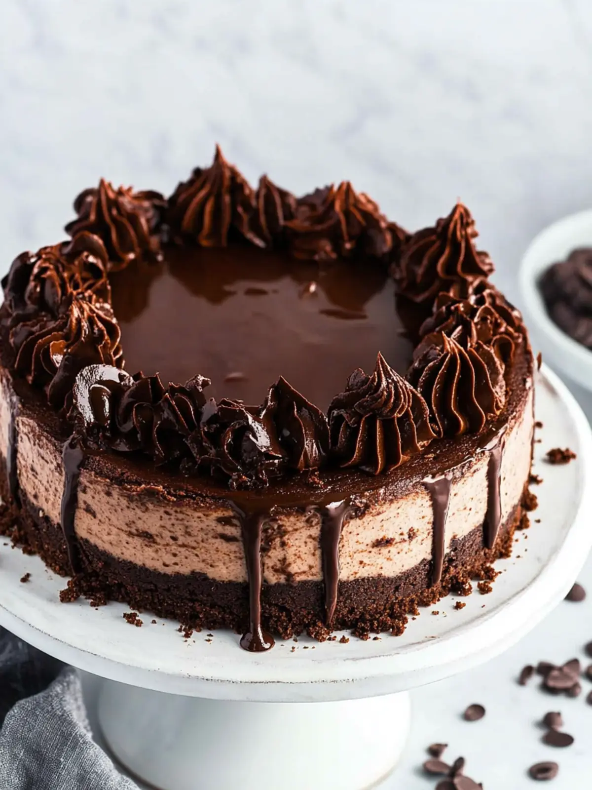 Decadent No Bake Hot Fudge Brownie Cheesecake Delight 4 No Bake, Hot Fudge Brownie Cheesecake
