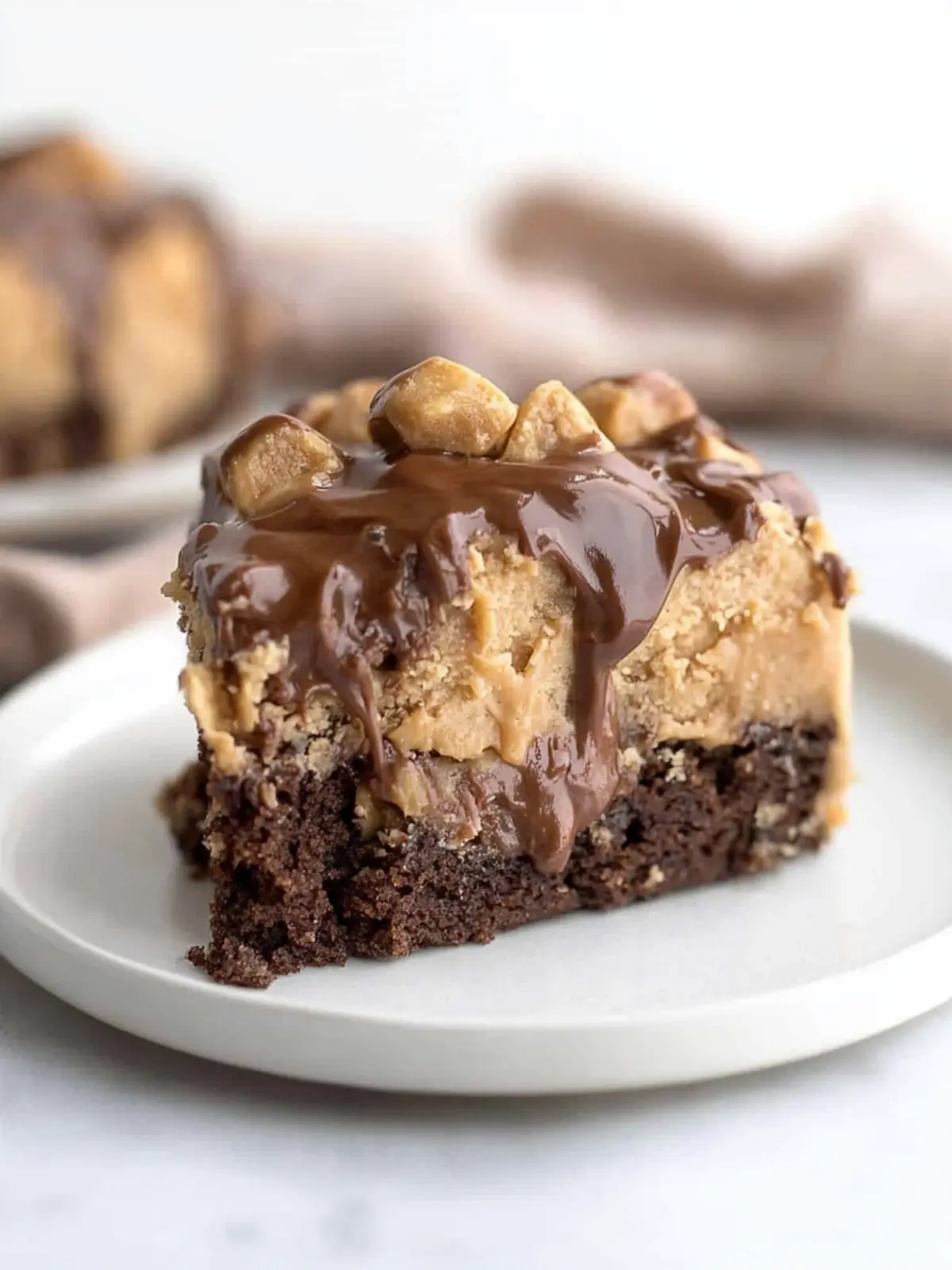 Peanut Butter Earthquake Cake