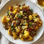 Turmeric-Roasted Cauliflower with Pistachio Gremolata