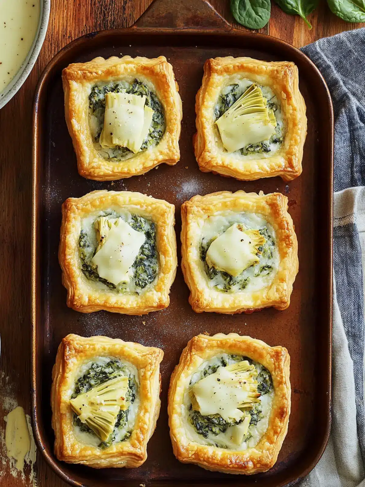 Spinach Artichoke Tarts