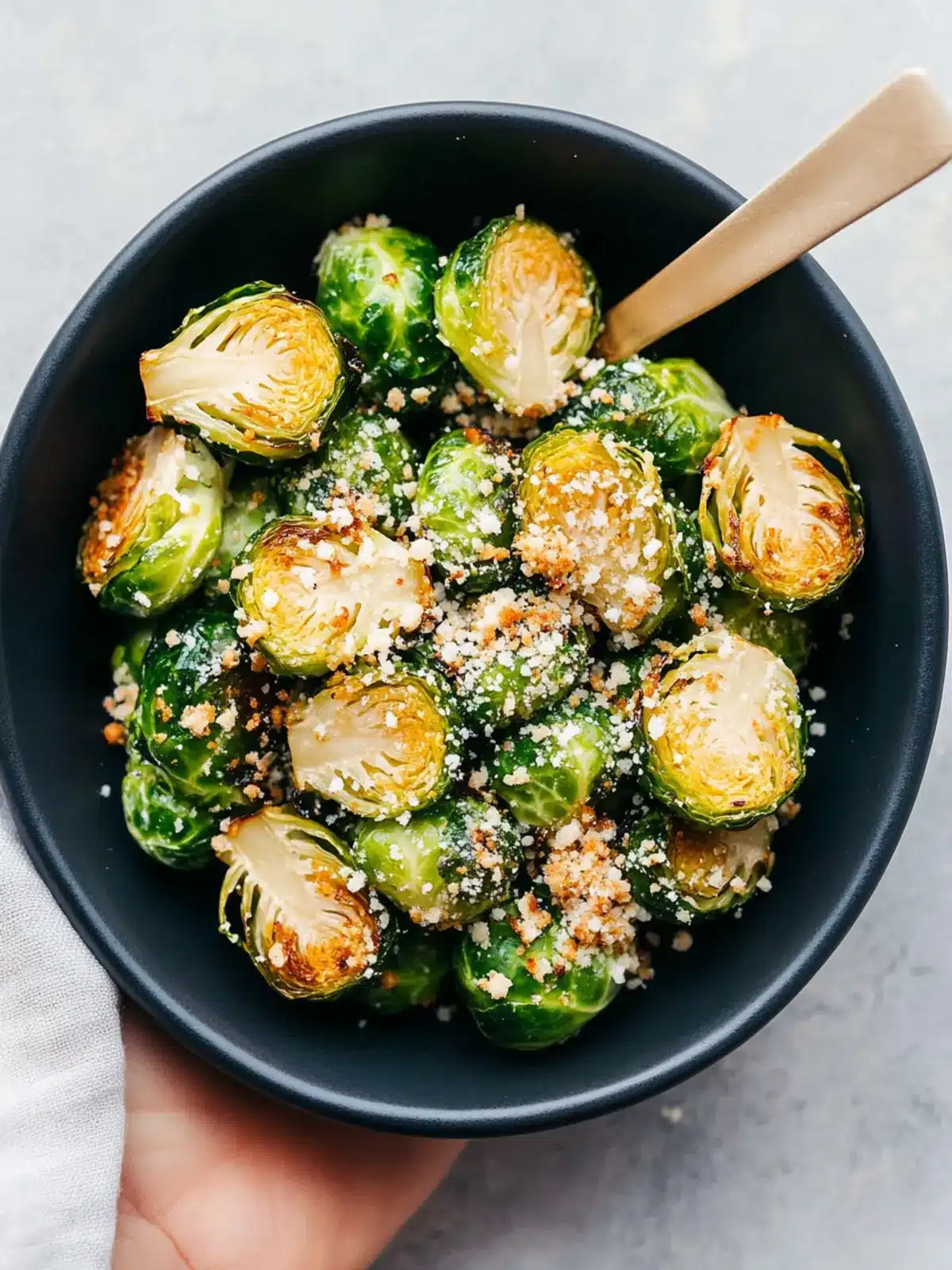 Crispy Roasted Brussels Sprouts with Parmesan Bliss 5 Roasted Brussels Sprouts