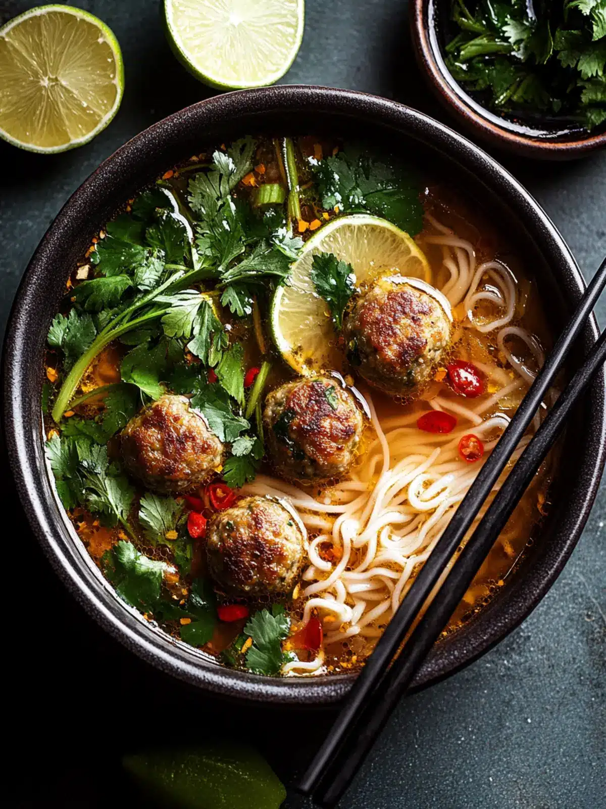 Quick Thai Meatball Noodle Soup that Warms Your Soul 5 Quick Thai Meatball Noodle Soup