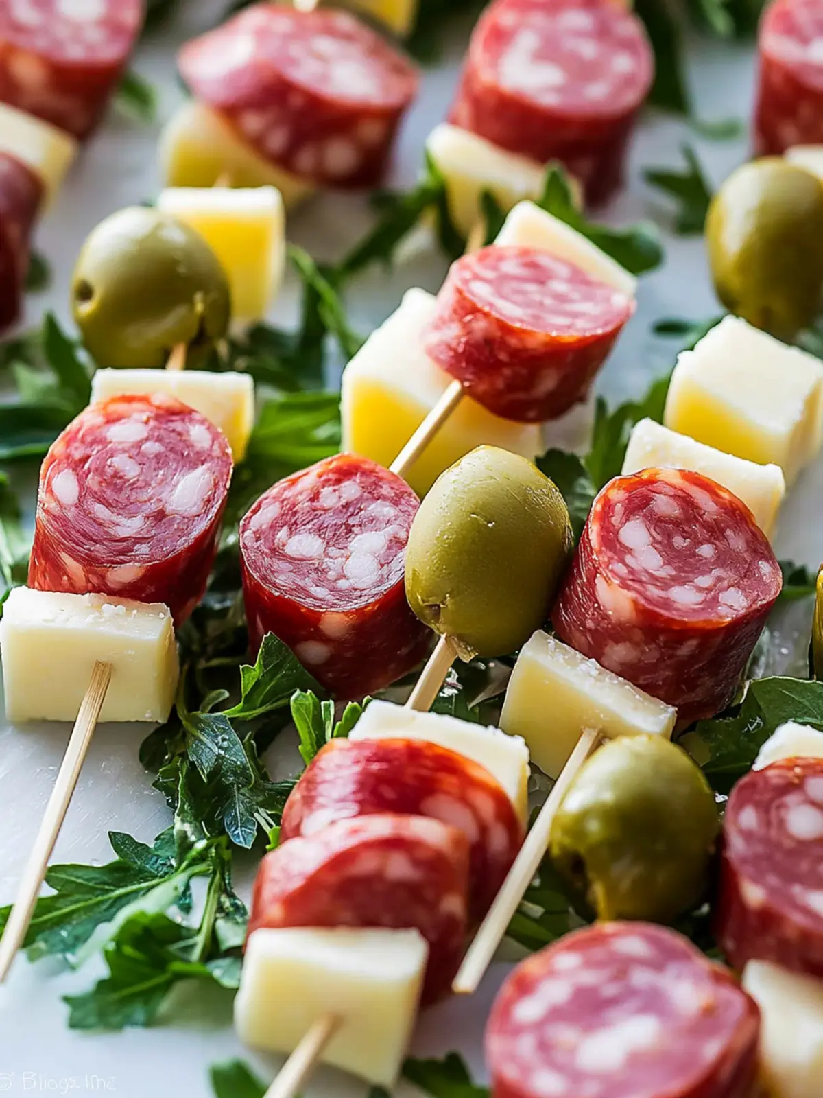 Salami and Cheese Skewers: Easy Party Appetizer Magic 4 Salami and Cheese Skewers
