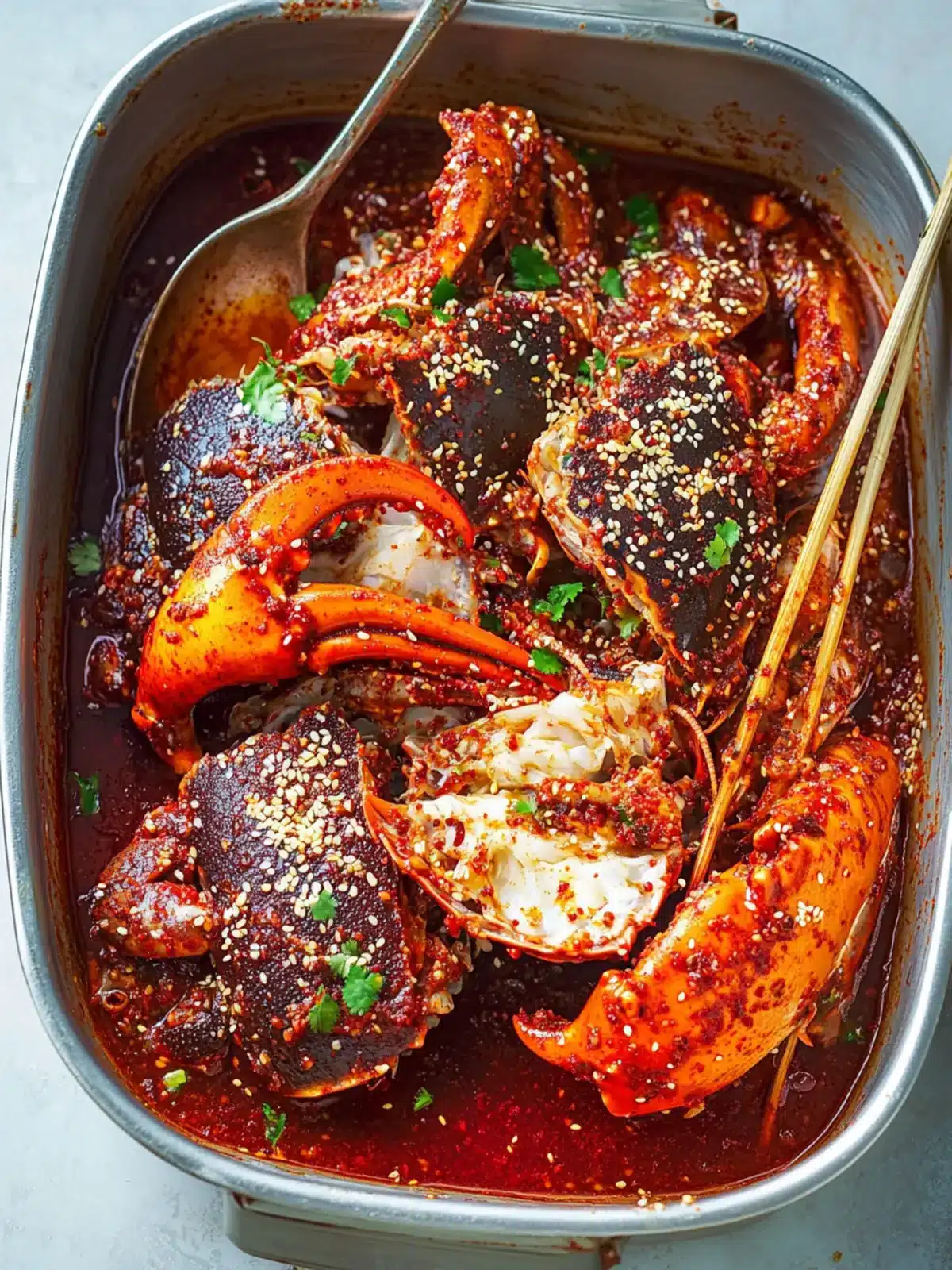 Spicy Raw Marinated Crab (Yangnyeom Gejang)