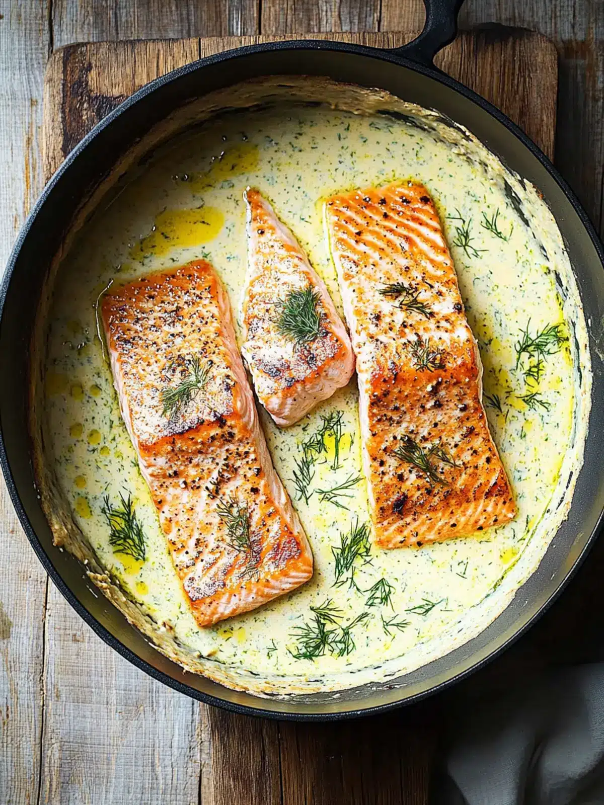 Salmon in Creamy Dill Sauce