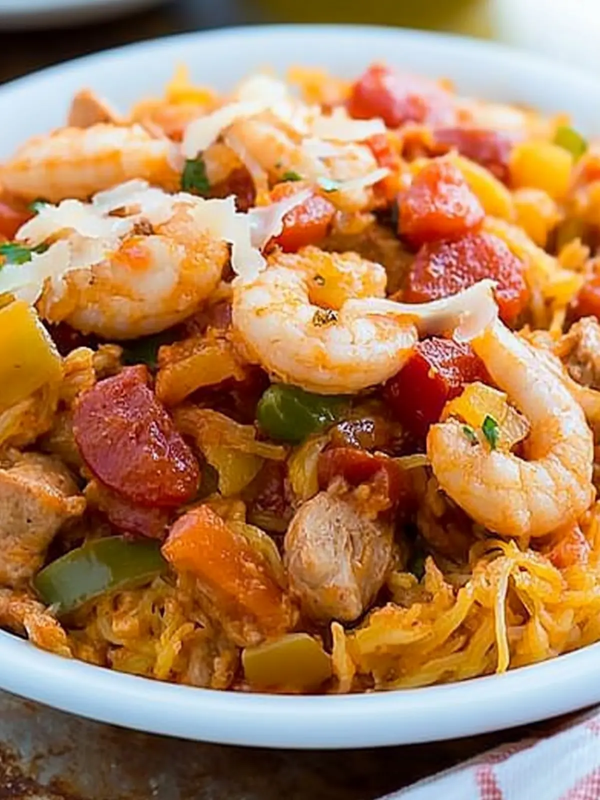 Spaghetti Squash Jambalaya: A Flavorful Twist on Tradition 3 Spaghetti Squash Jambalaya