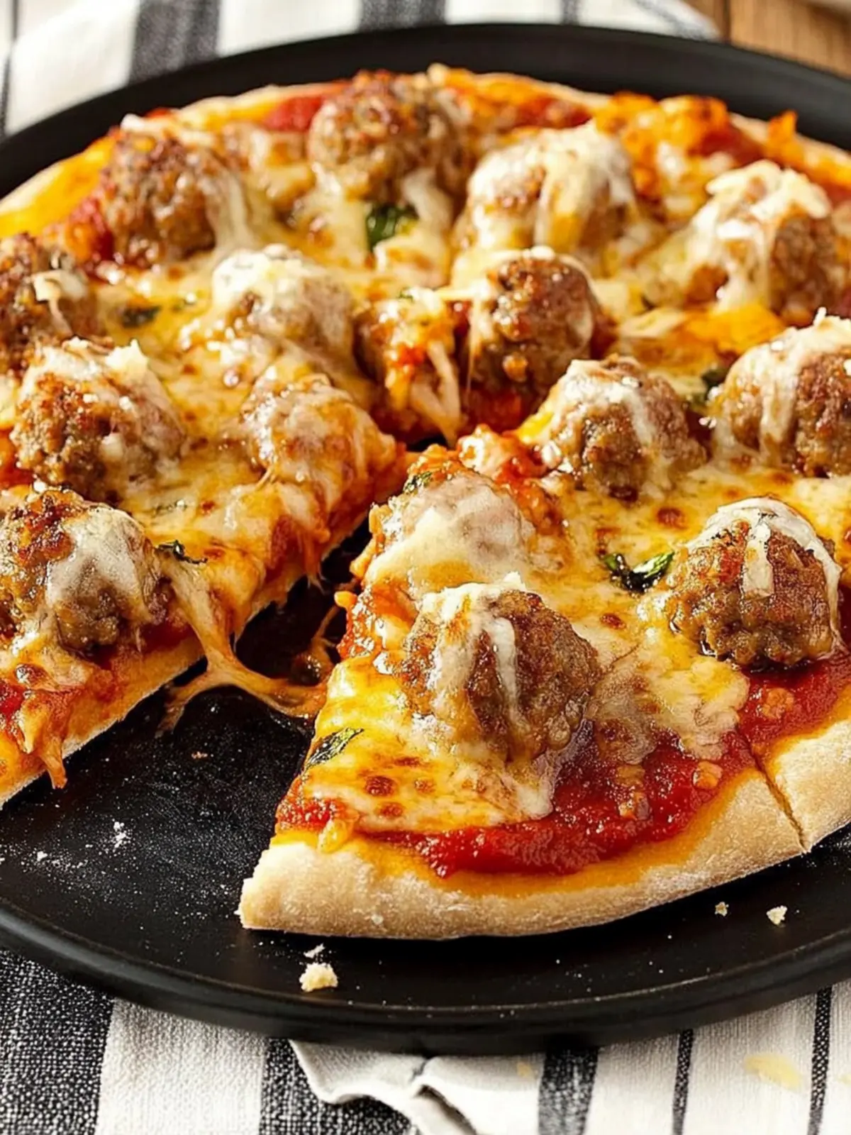 Savory Meatball Pizza: A Cozy Twist on Homemade Comfort 4 Meatball Pizza