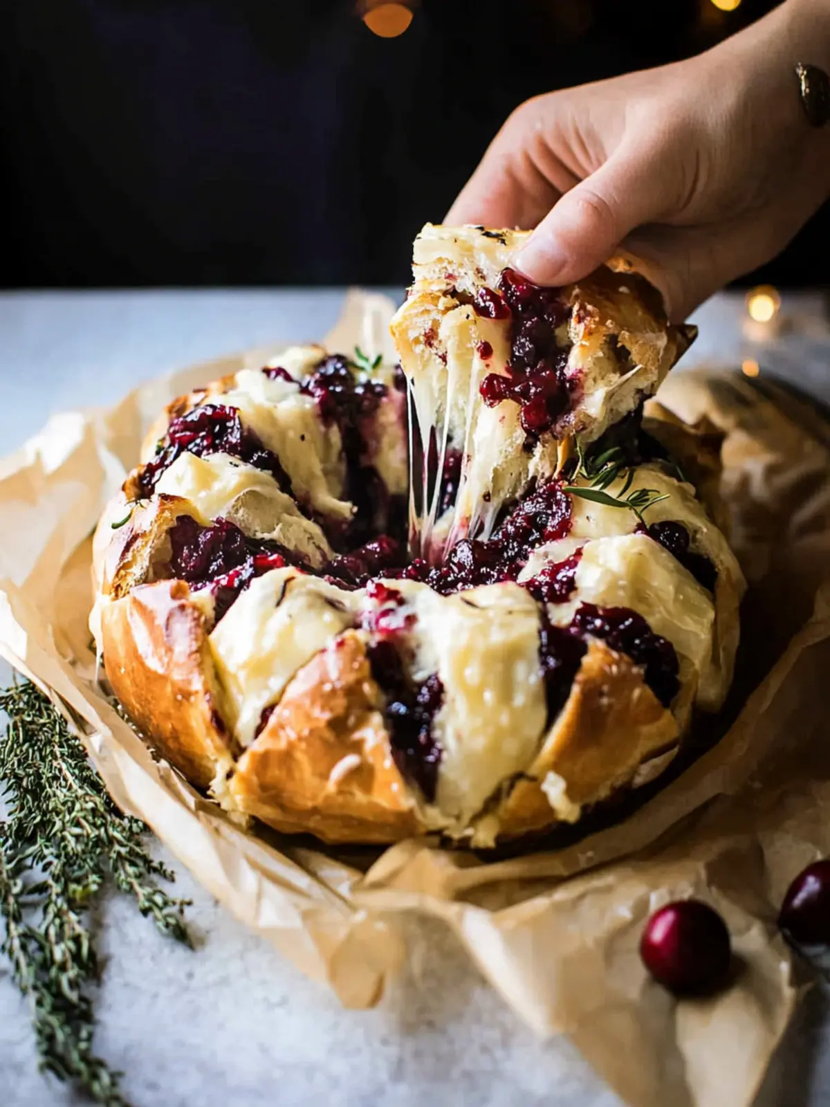 Cranberry Brie Pull Apart Bread: A Gooey Delight for All 4 Cranberry Brie Pull Apart Bread