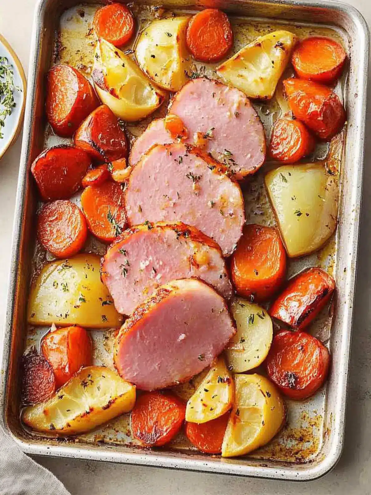 Sliced Ham with Roasted Vegetables for Cozy Nights In 2 Sliced Ham with Roasted Vegetables
