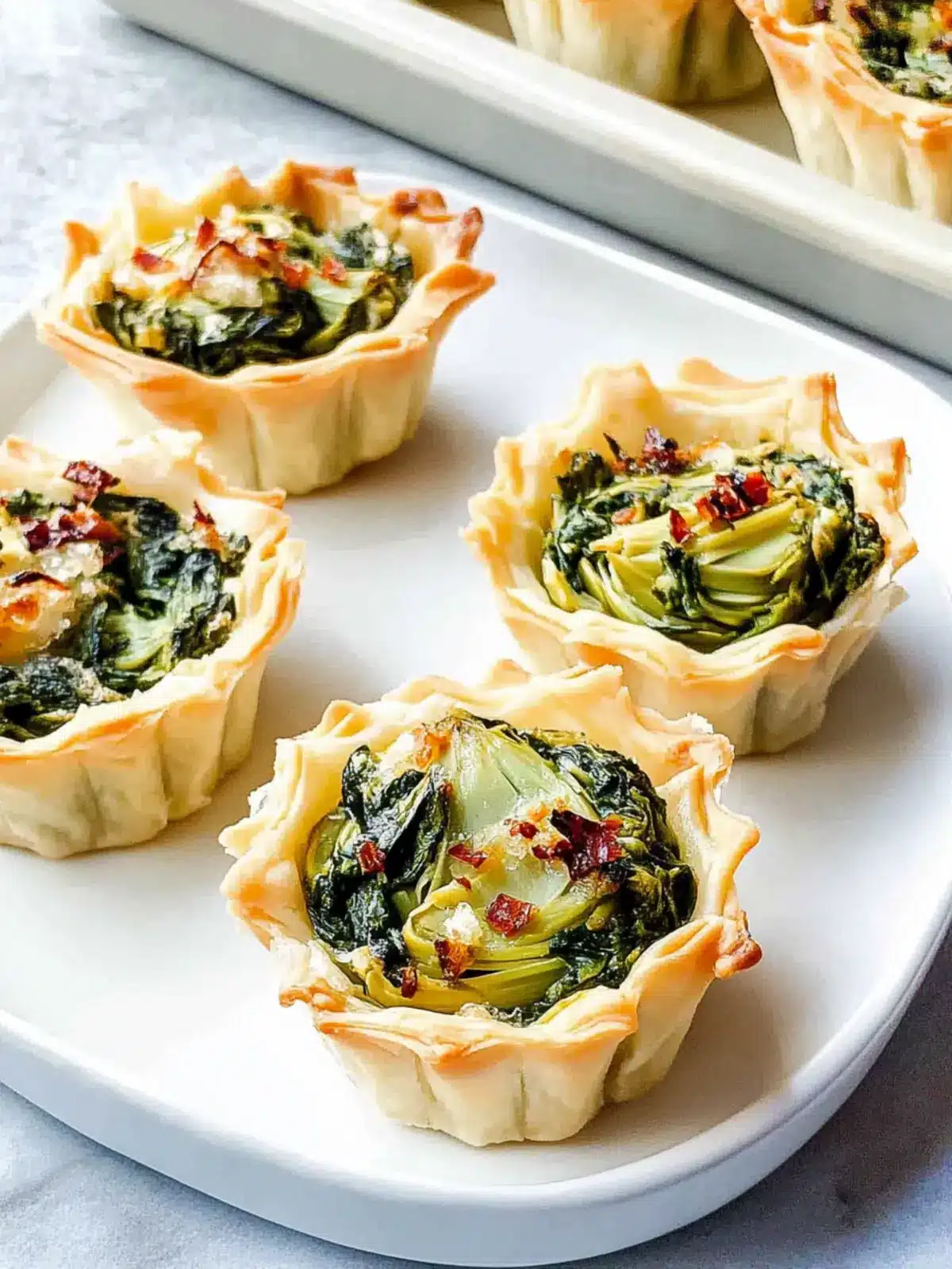 Make Ahead Spinach Artichoke Tartlets