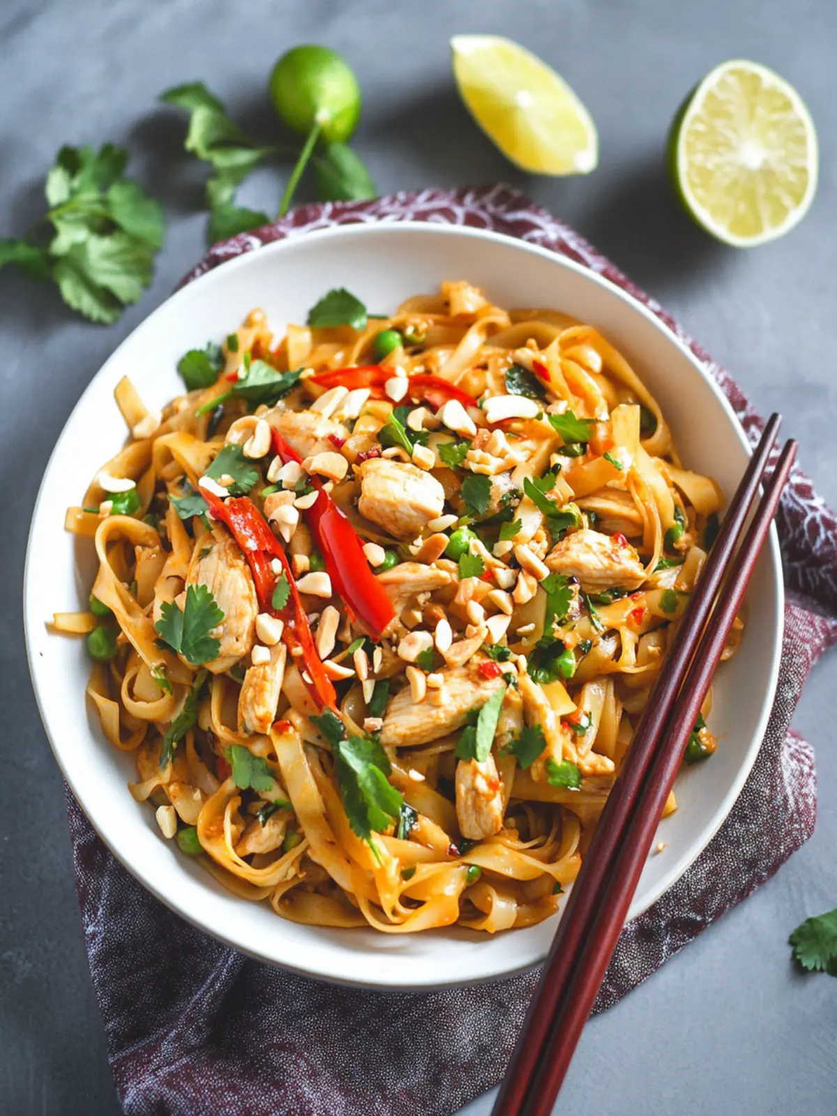 Easy Spicy Chicken Pad Thai