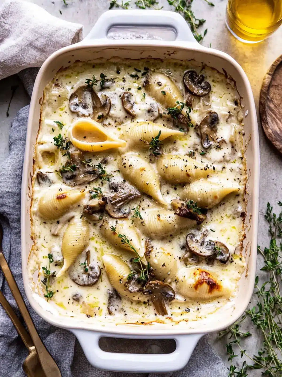 Creamy White Wine Mushroom Stuffed Shells Easy Comfort Food 4 Creamy White Wine Mushroom Stuffed Shells
