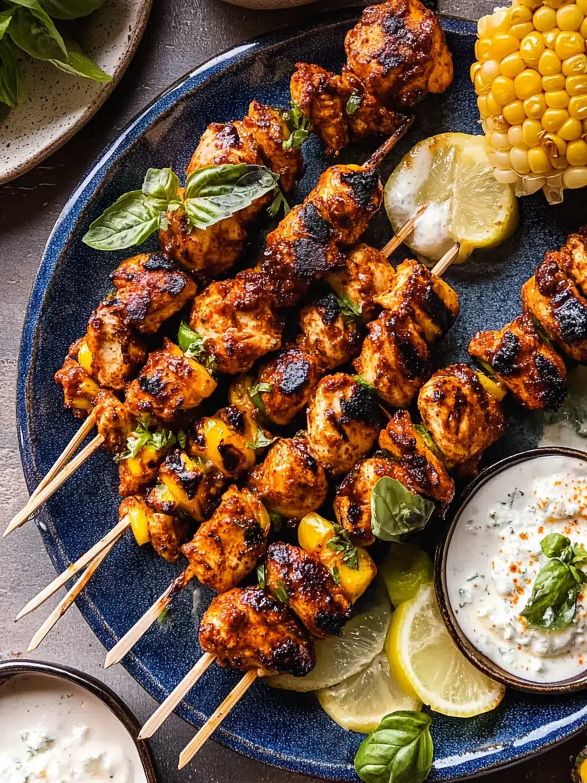 Lemon Feta Paprika Chicken Skewers with Charred Corn Delight 5 Lemon Feta Paprika Chicken Skewers with Charred Corn