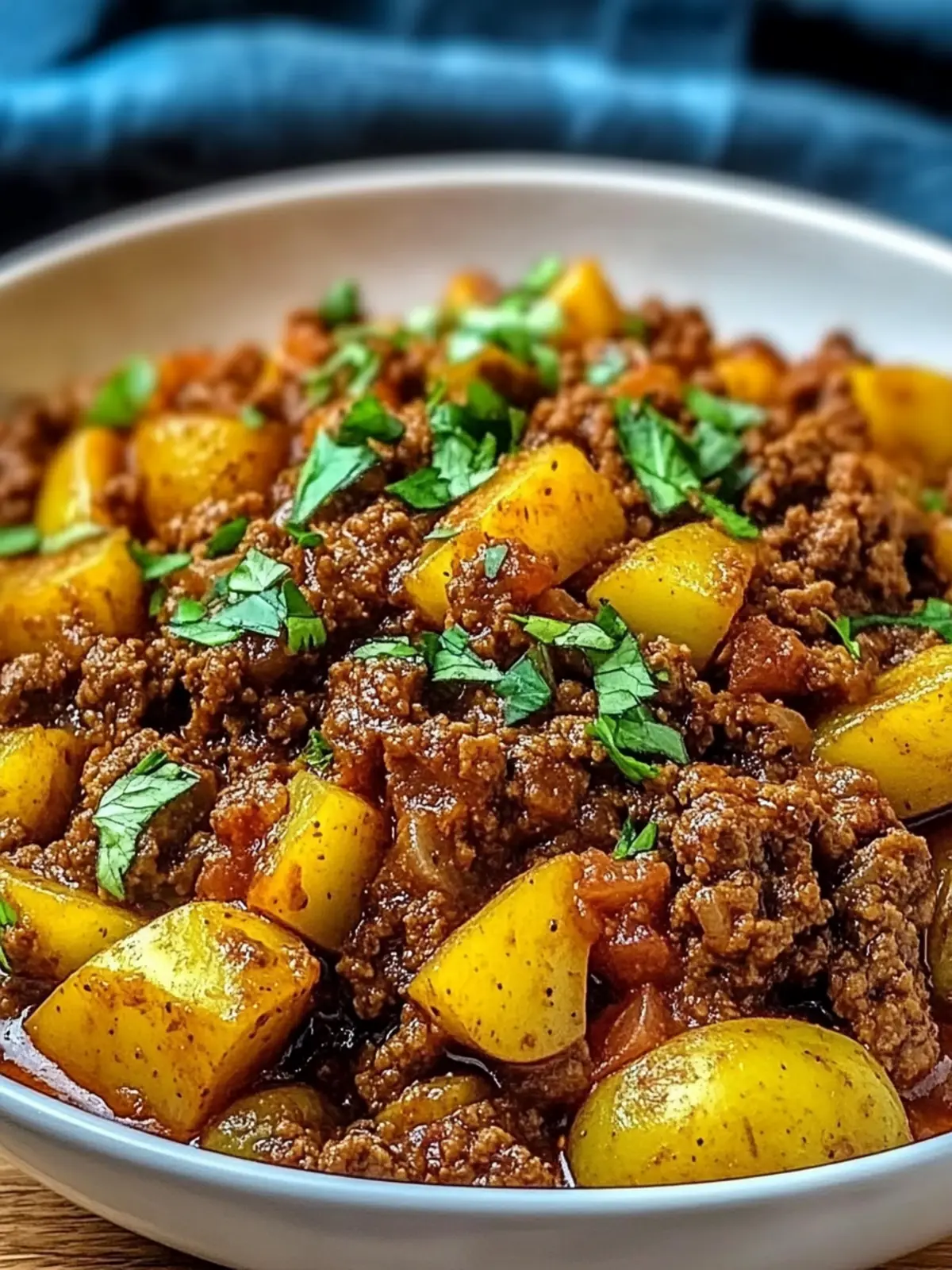 Aloo Keema Ground Meat with Potatoes
