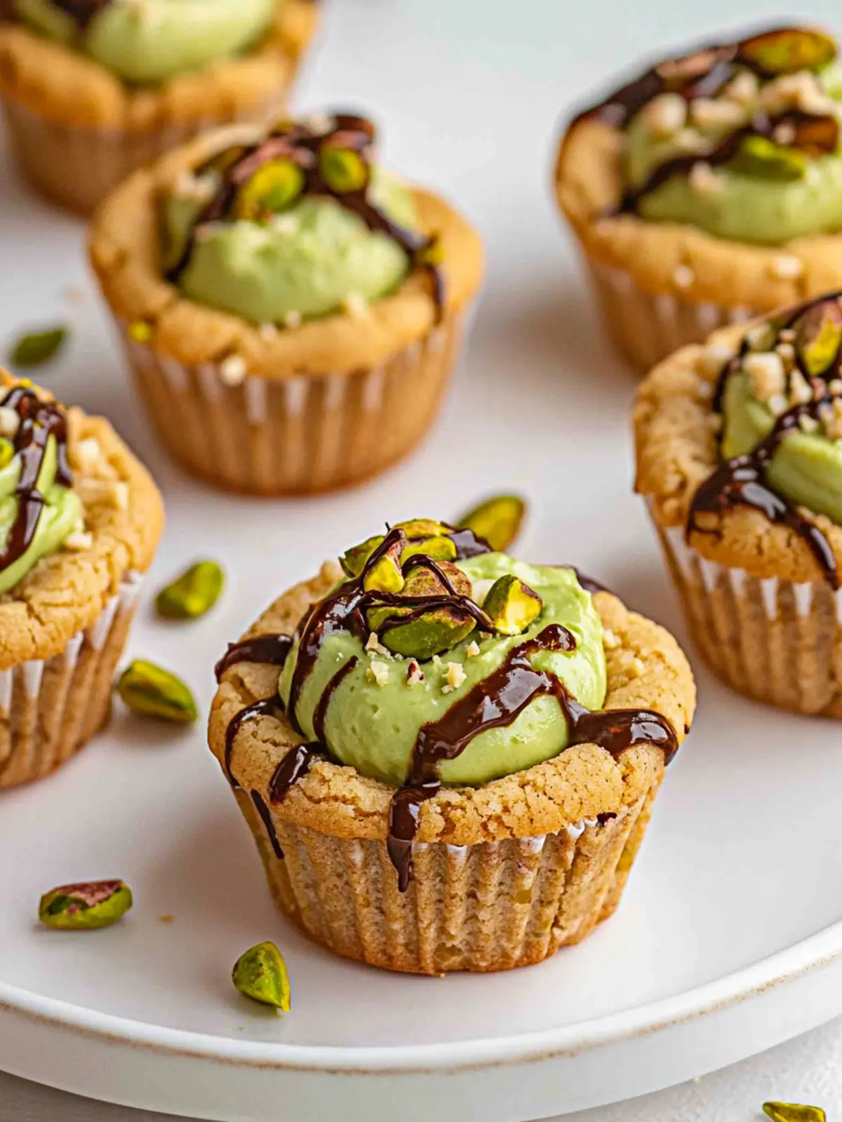 Pistachio Cream Cookie Cups