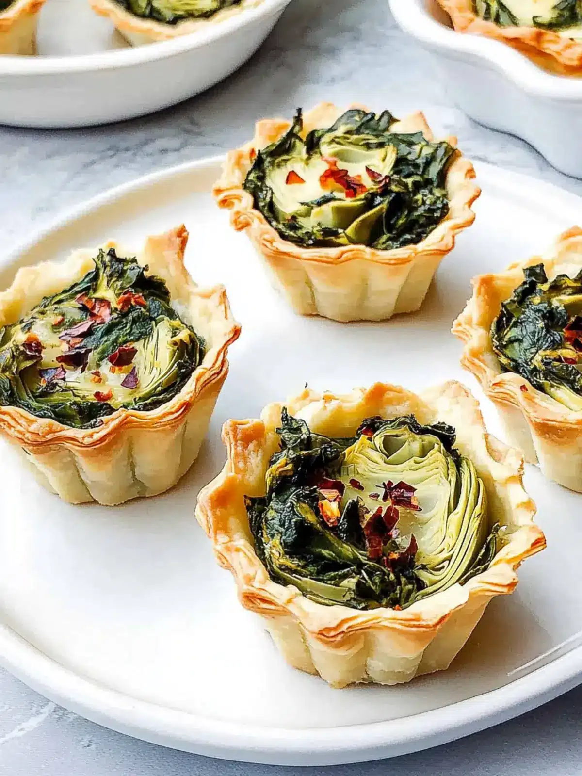 Make Ahead Spinach Artichoke Tartlets