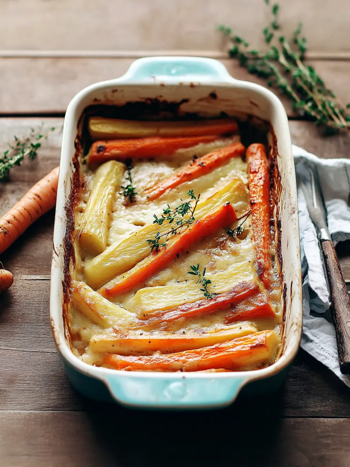 Easy Parsnip & Carrot Bake