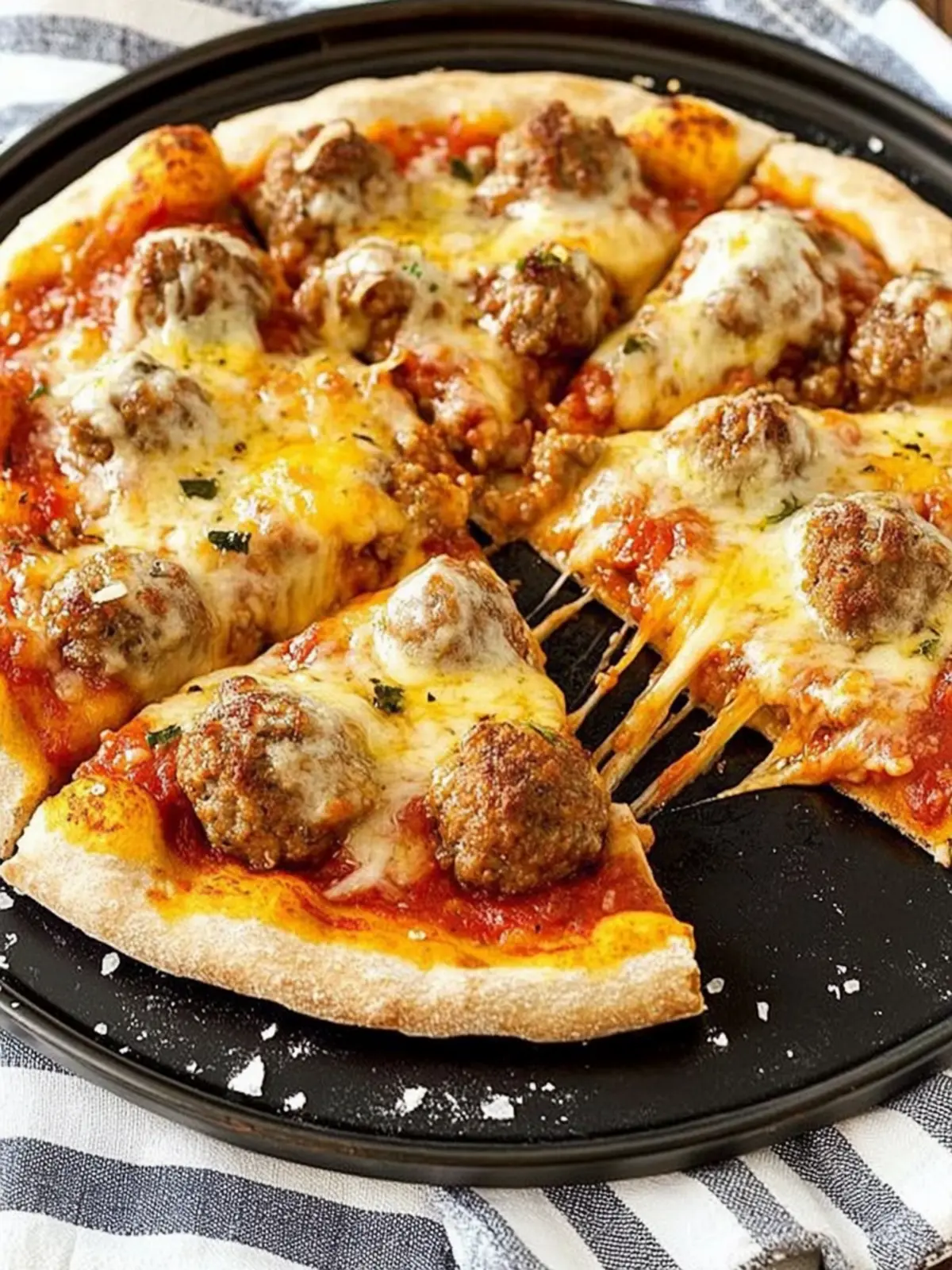 Savory Meatball Pizza: A Cozy Twist on Homemade Comfort 2 Meatball Pizza
