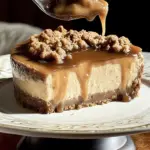 Salted Caramel Gingerbread Streusel Cheesecake