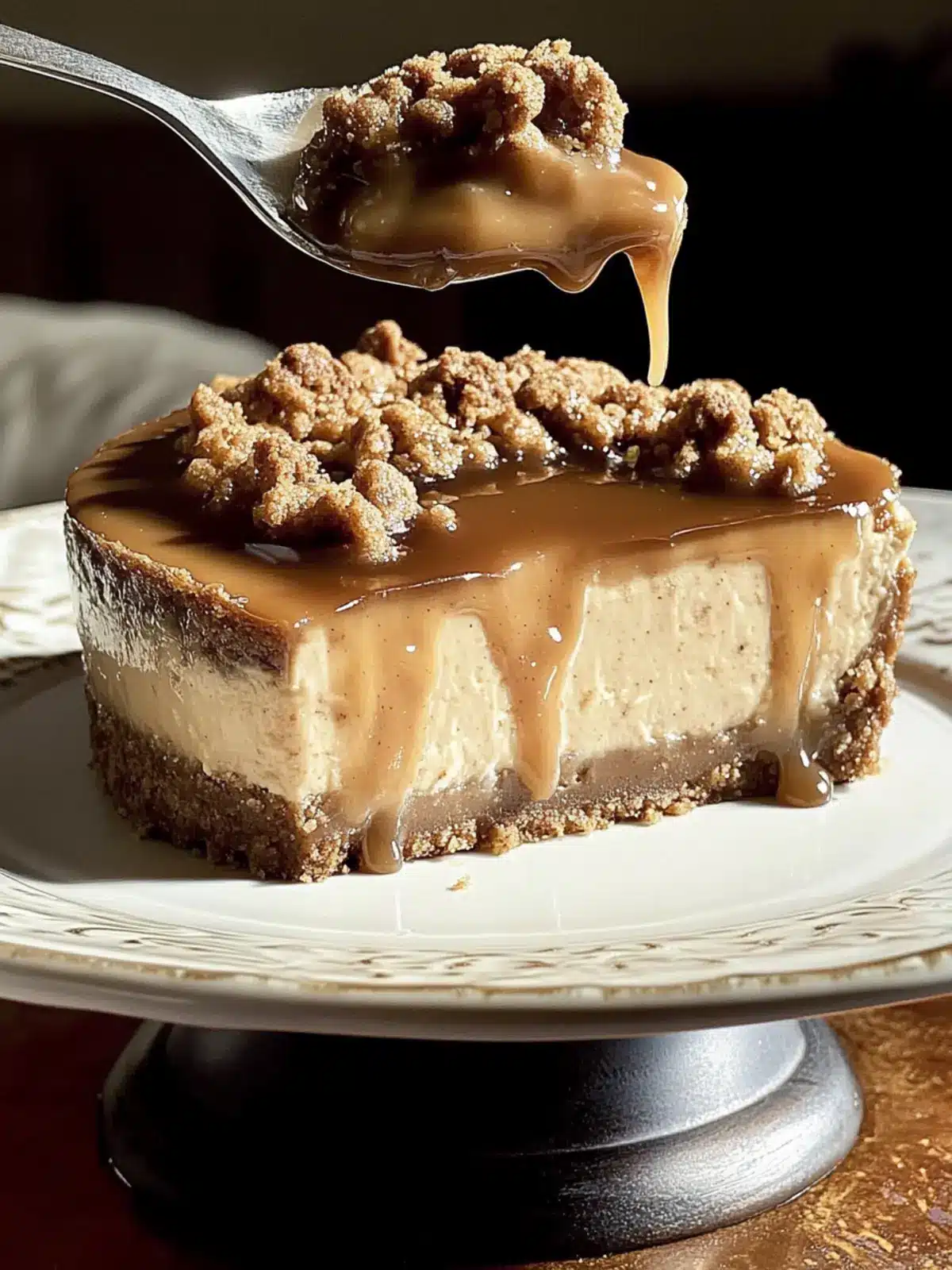 Indulge in Salted Caramel Gingerbread Streusel Cheesecake Delight 5 Salted Caramel Gingerbread Streusel Cheesecake