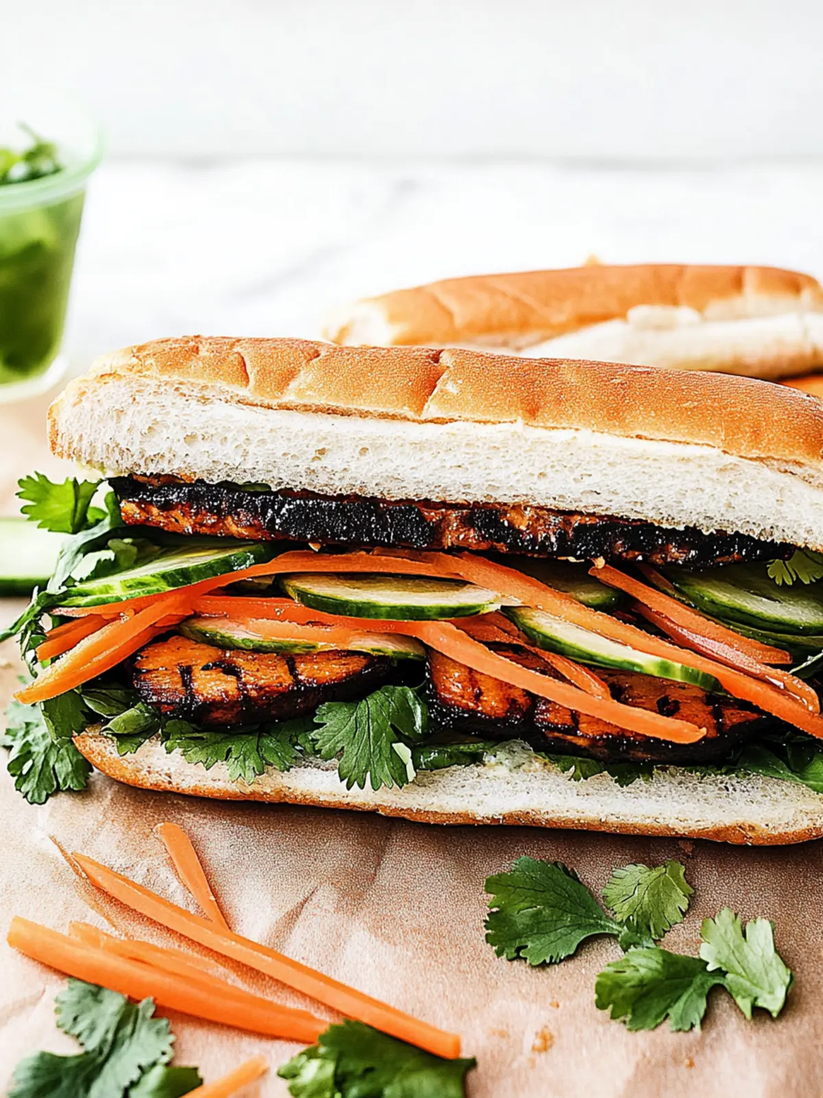 Savory Banh Mi Sandwiches with Flavor-Packed Pork Delight 4 Banh Mi Sandwiches