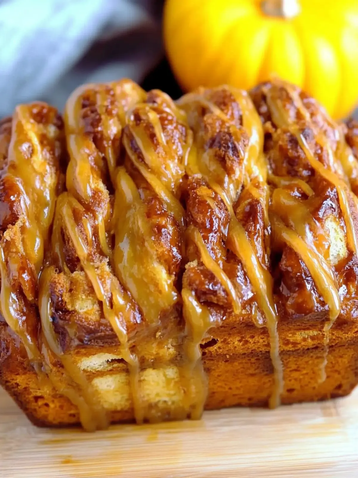 Easy Caramel Pumpkin Pull Apart Bread