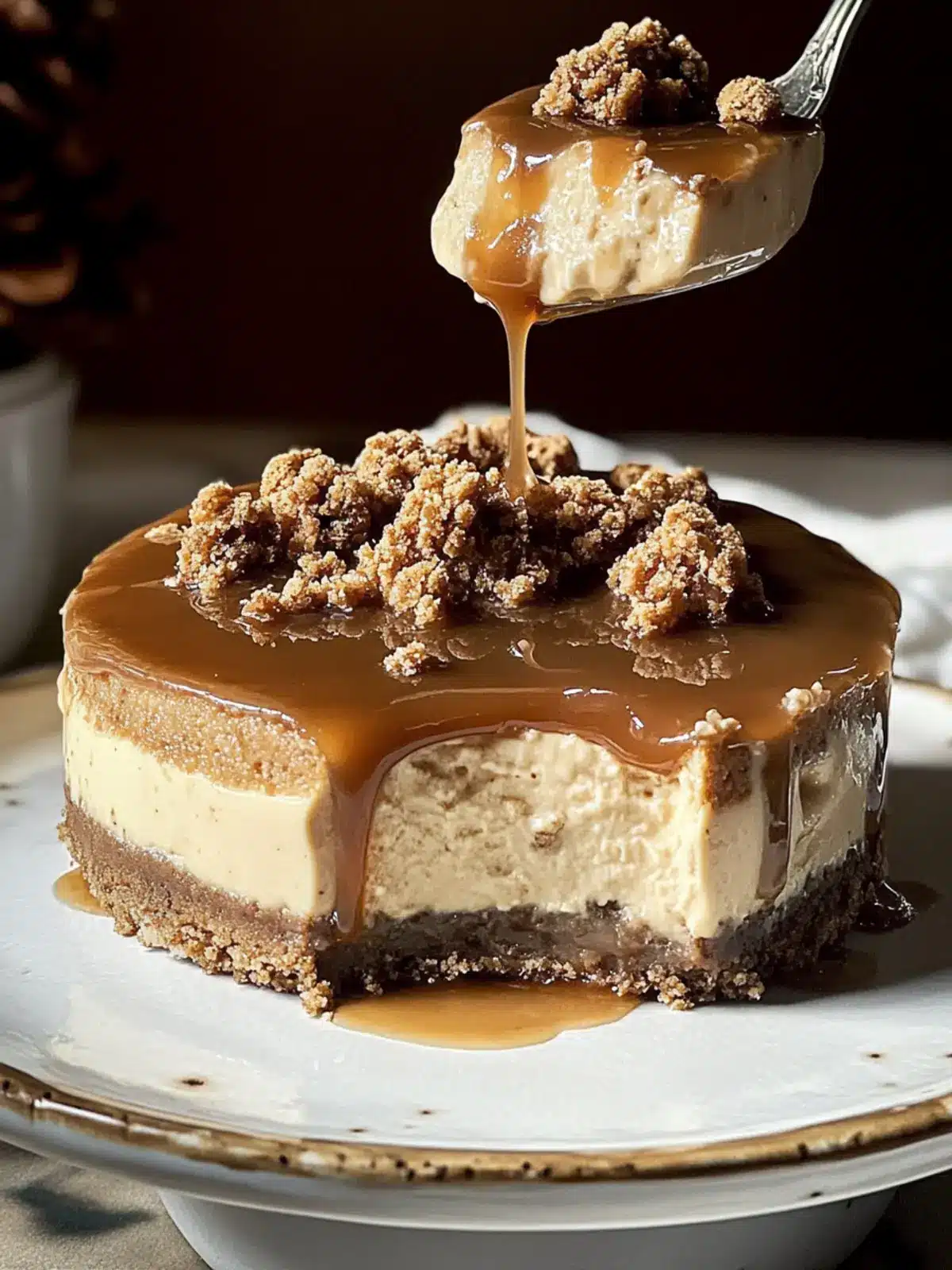 Indulge in Salted Caramel Gingerbread Streusel Cheesecake Delight 3 Salted Caramel Gingerbread Streusel Cheesecake