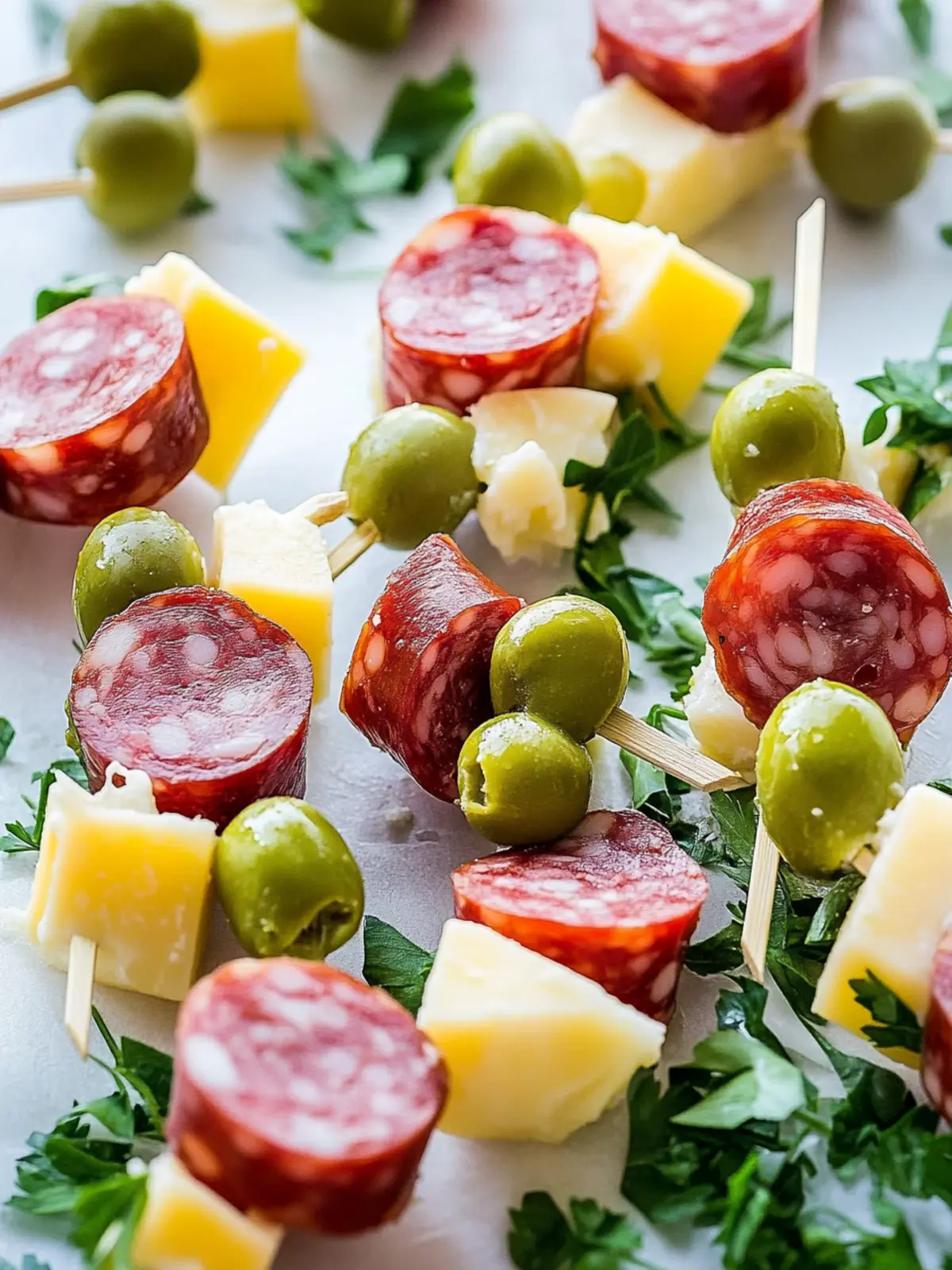 Salami and Cheese Skewers: Easy Party Appetizer Magic 3 Salami and Cheese Skewers