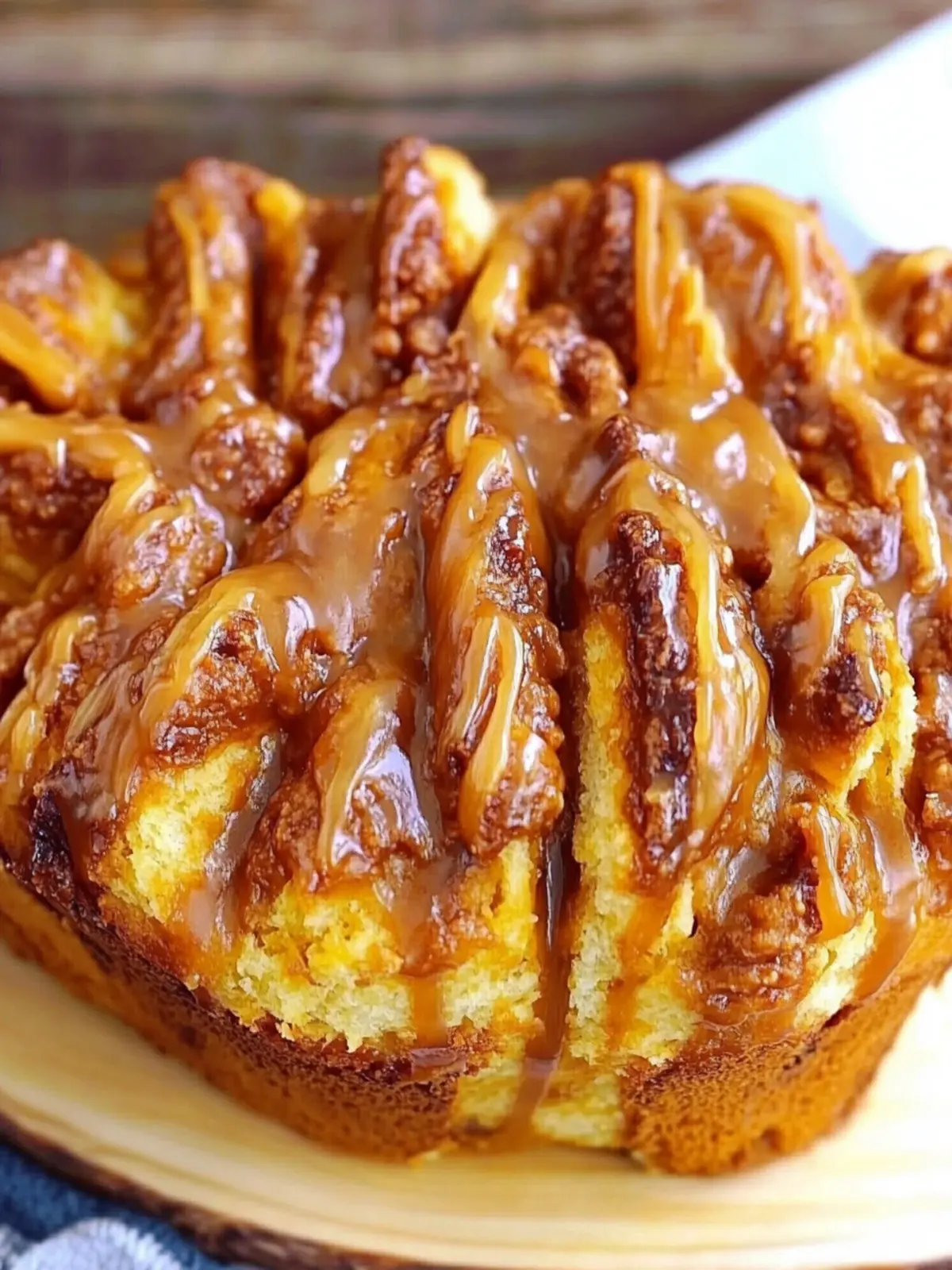 Easy Caramel Pumpkin Pull Apart Bread