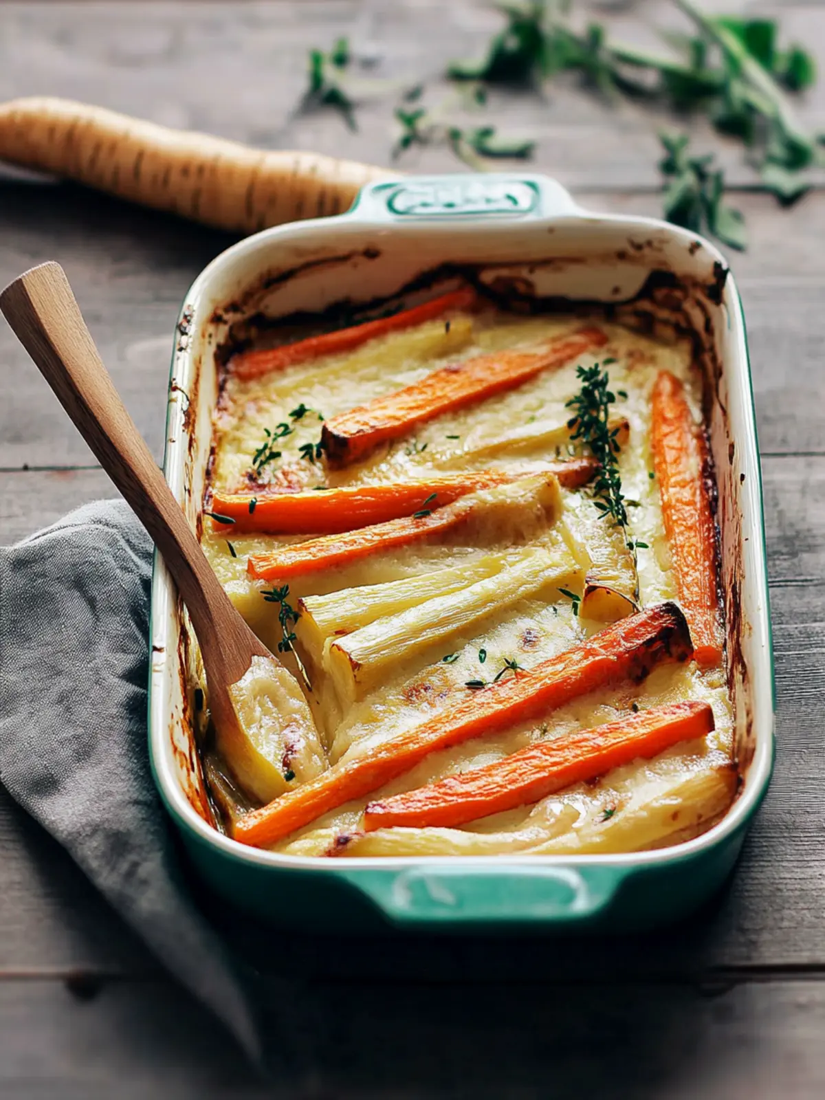 Easy Parsnip & Carrot Bake