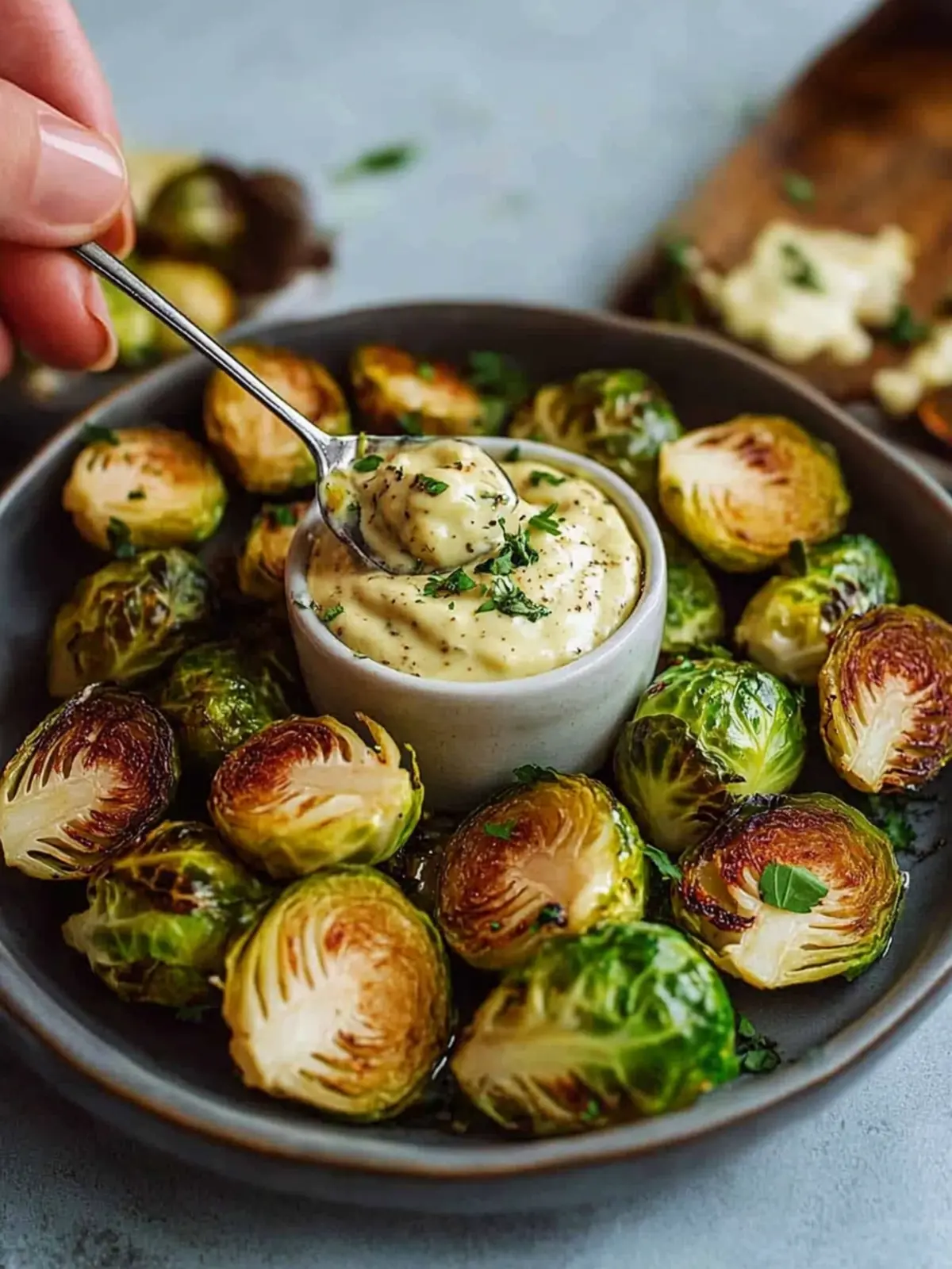 Crispy Brussels Sprouts with Dijon Aioli for Irresistible Flavor 5 Crispy Brussel Sprouts With Dijon Aioli