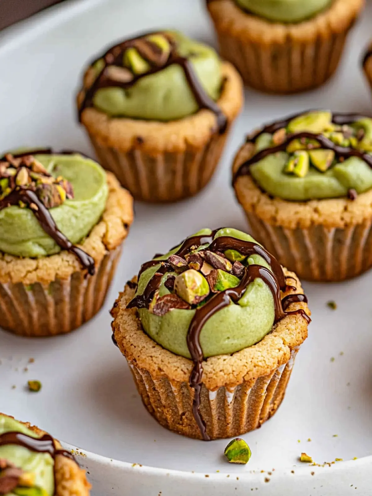Pistachio Cream Cookie Cups