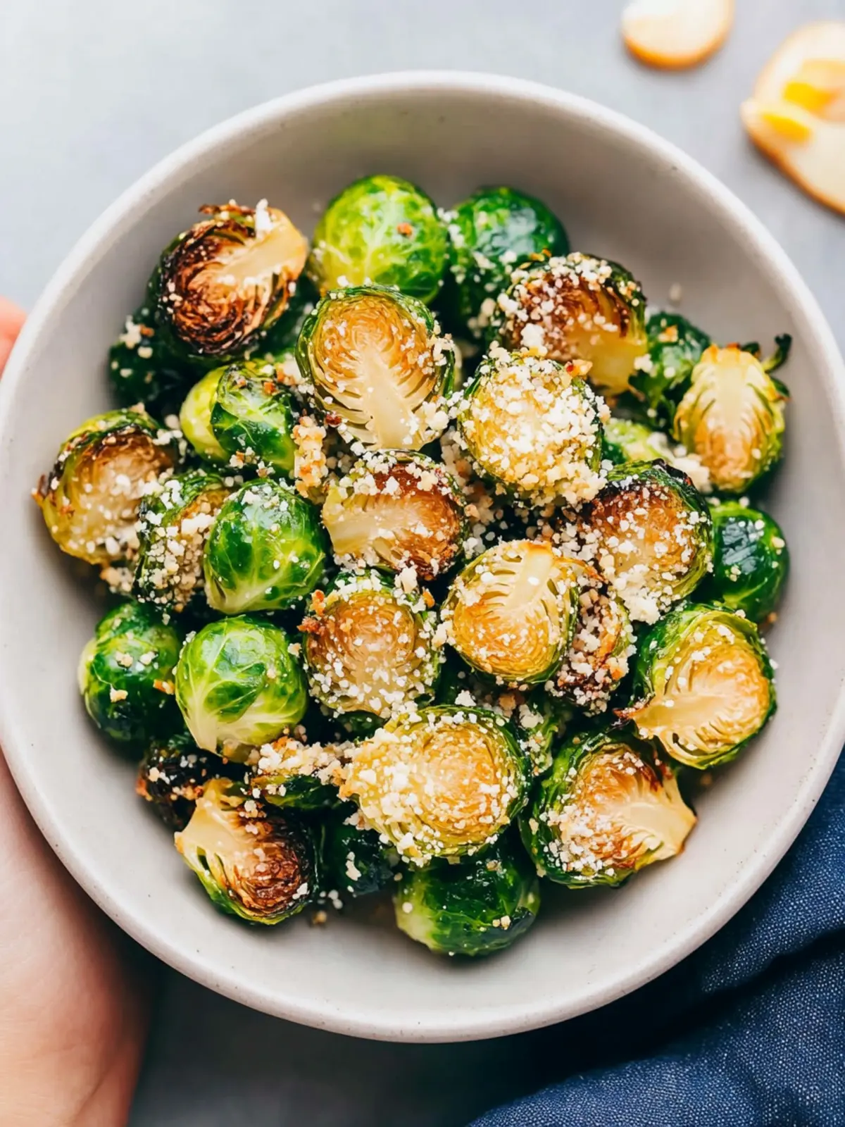 Crispy Roasted Brussels Sprouts with Parmesan Bliss 3 Roasted Brussels Sprouts