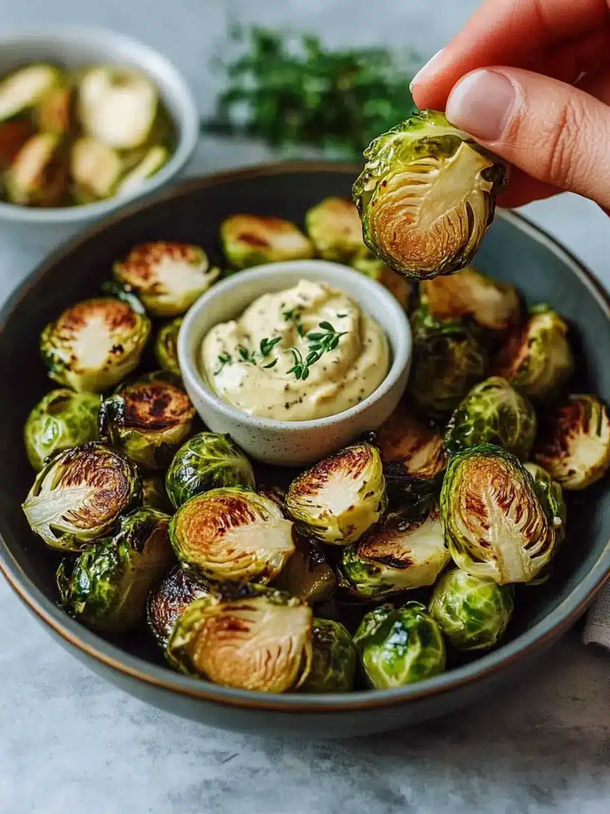Crispy Brussels Sprouts with Dijon Aioli for Irresistible Flavor 3 Crispy Brussel Sprouts With Dijon Aioli