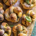 Mouthwatering Pesto Cheese Garlic Butter Soft Pretzel Knots 7 Pesto Cheese Garlic Butter Soft Pretzel Knots